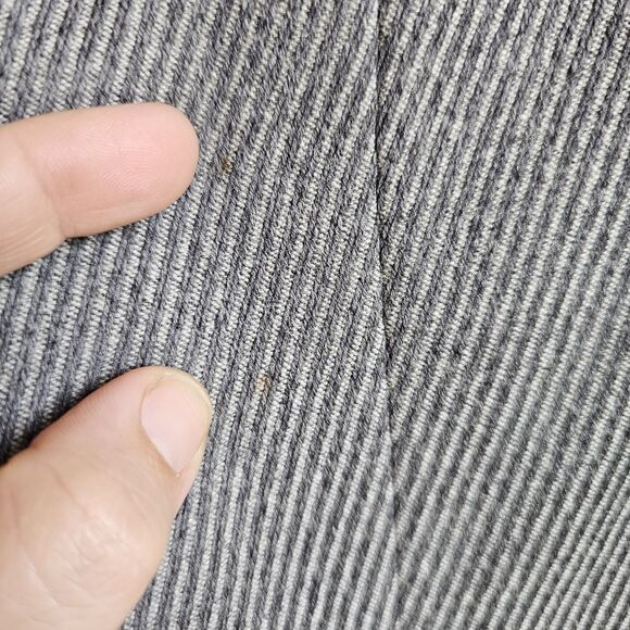 Vintage Gucci Wool Pleated Midi Skirt 1970s Gray Striped Pockets US 8 IT 44, COA - Picture 11 of 12